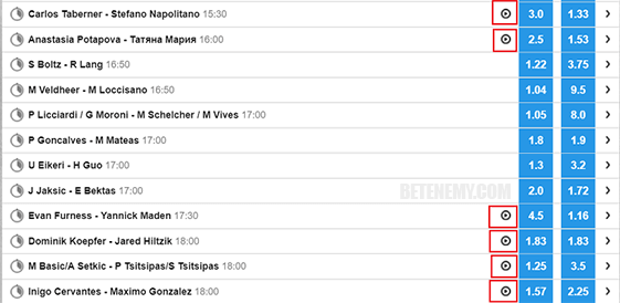 livestram опция в Betfair