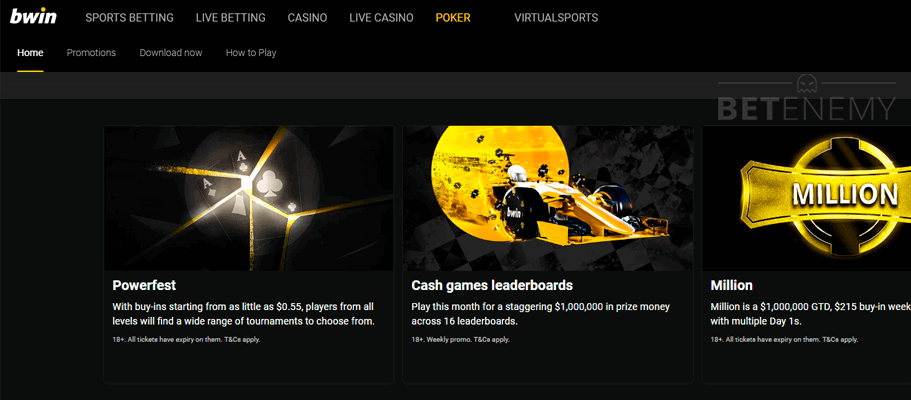 Bwin poker section