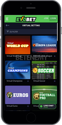 Evobet's Mobile Version