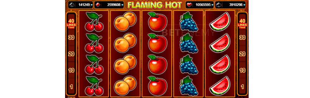 изглед от казино играта Flaming Hot