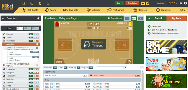 melbet live betting