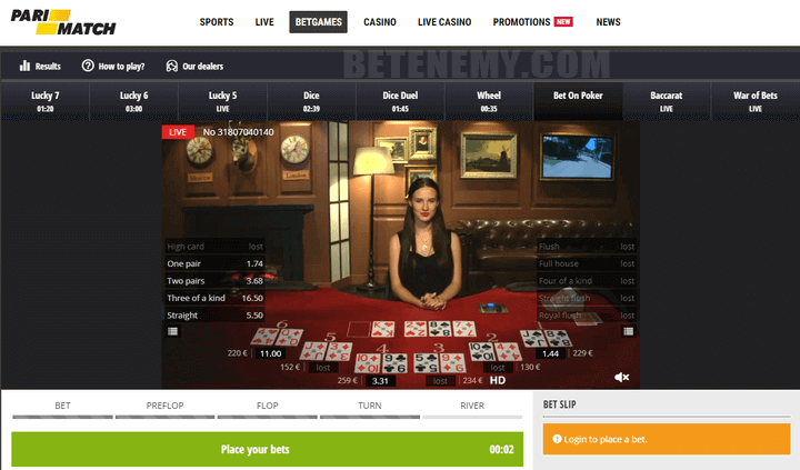 parimatch betgames