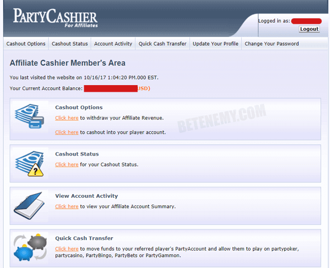 partycashier bwin affiliates