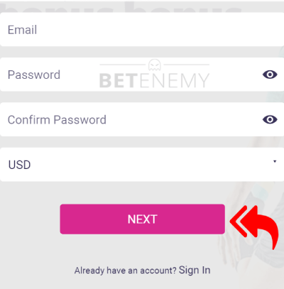 registration at Vbet