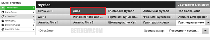 Betfair футбол днес