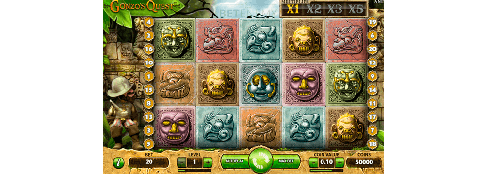 изглед от онлайн игра Gonzo's Quest