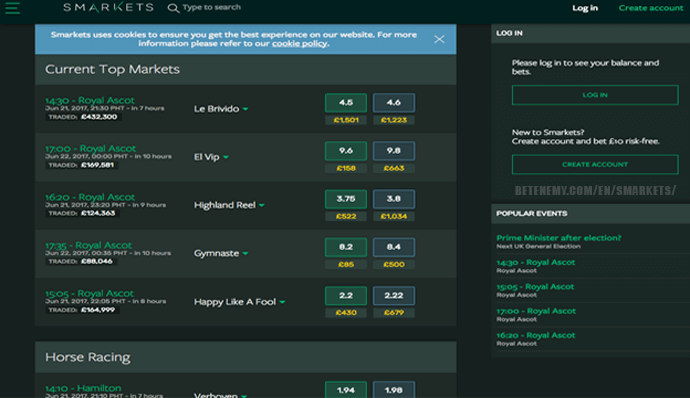 smarkets - registration step one