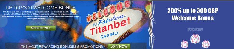 Titan casino bonus code uk list