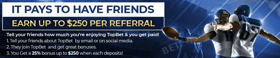 Topbet refer a friend promo